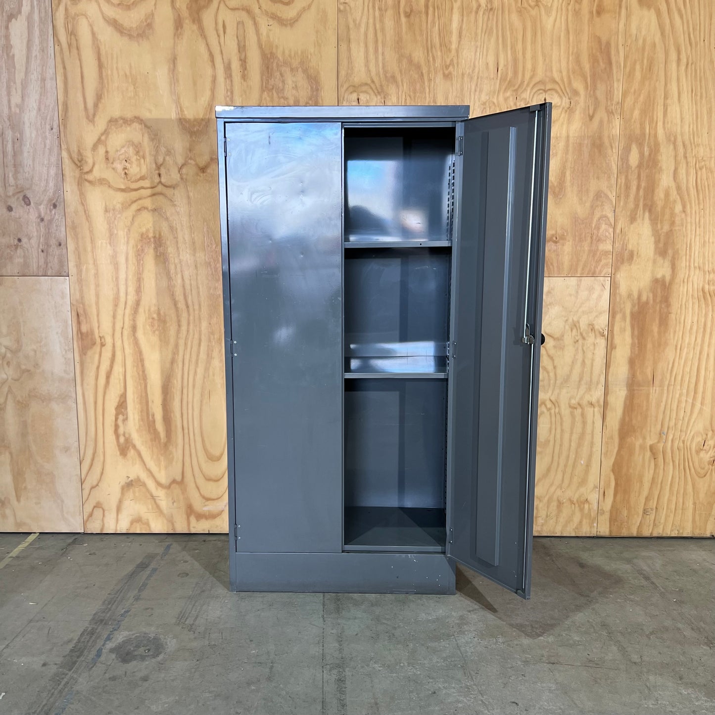 Grey Metal 2 Door Cabinet