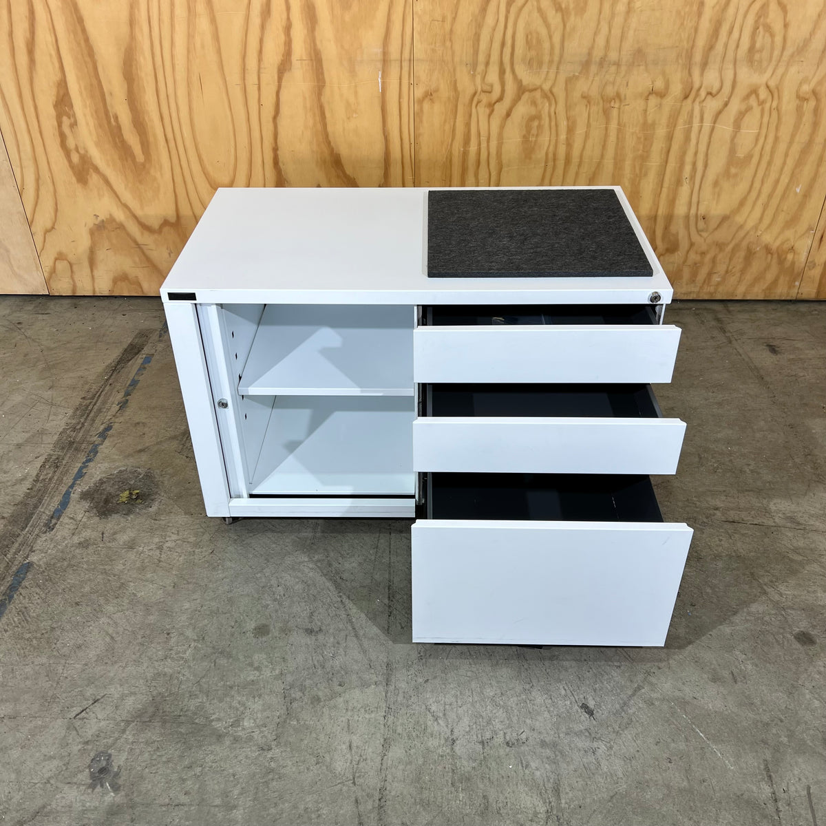 Schiavello Mobile Storage Caddy with Tambour & Seat Pad