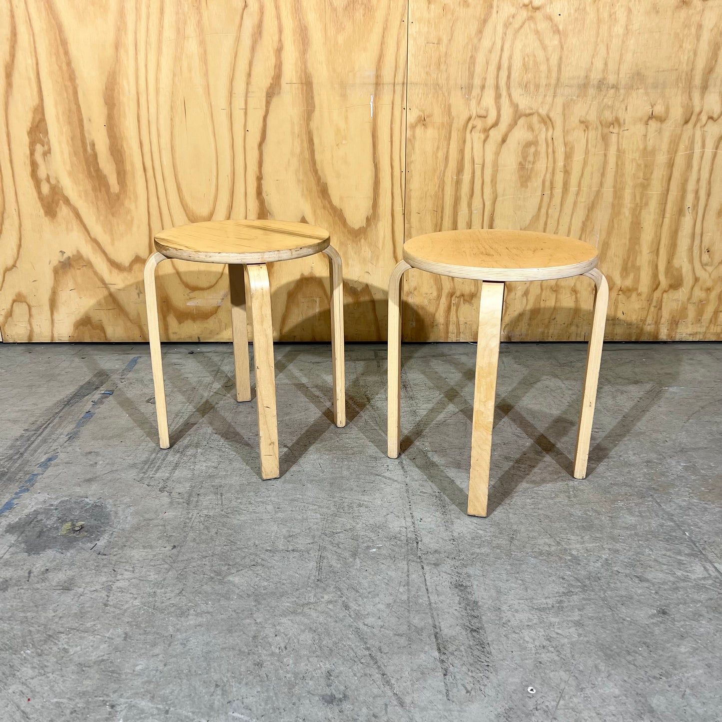 Vintage IKEA Frosta Birch Bentwood Stools