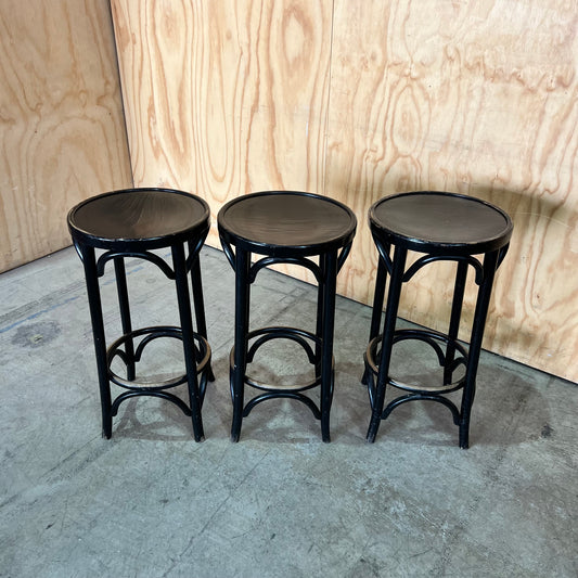 Black Timber Bentwood Bar Stool