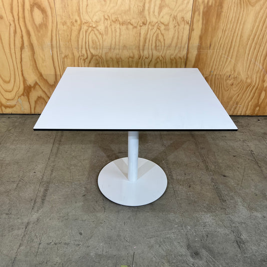 Square Table in White Laminate