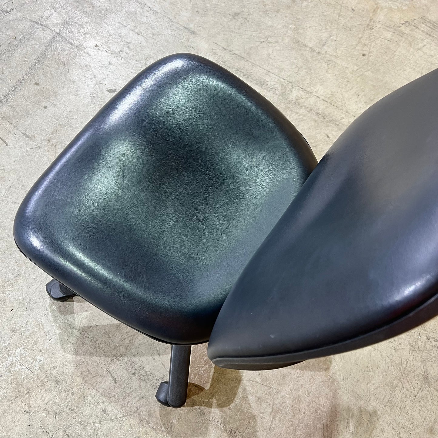 Medium Leather-Look Task Chair in Black