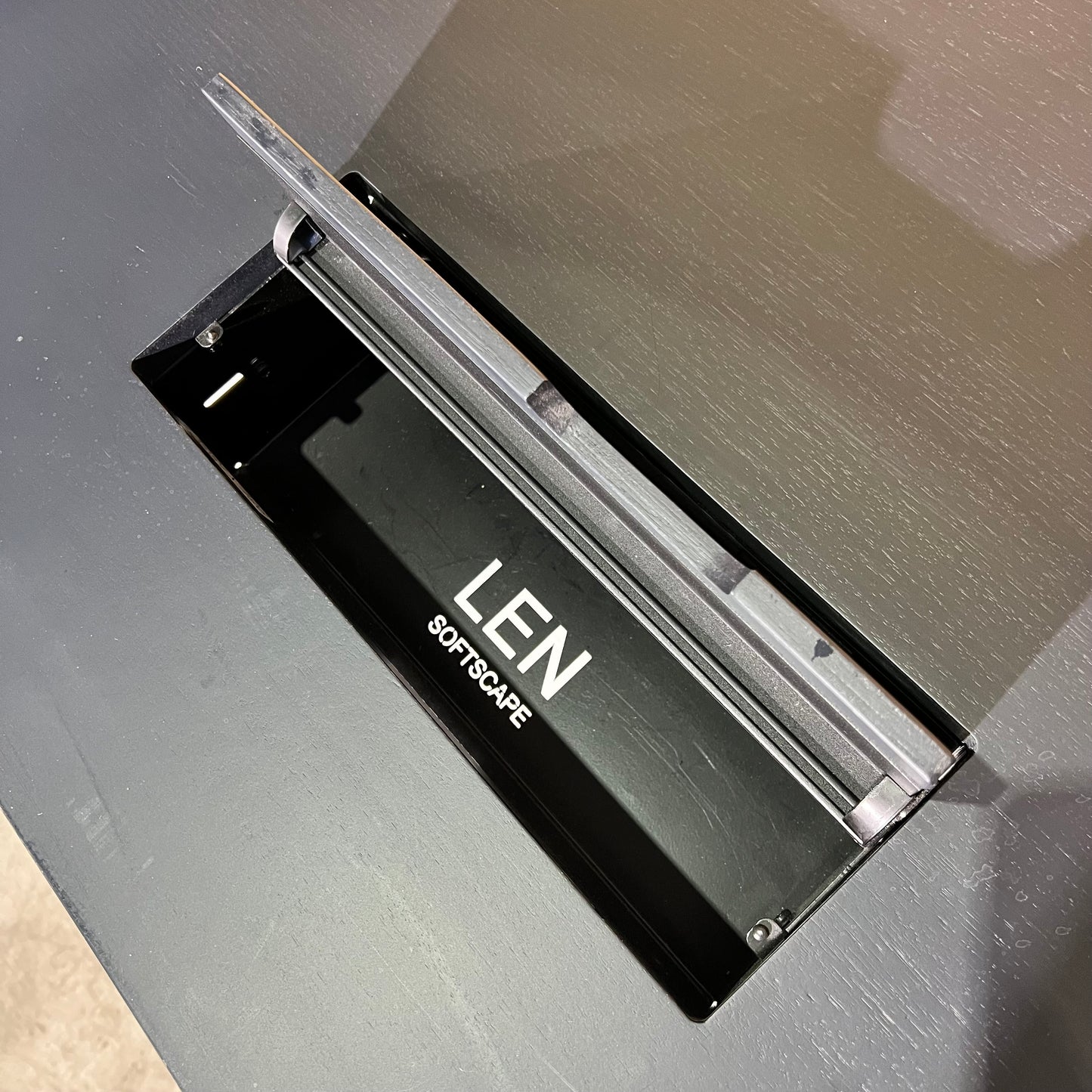 Minimalist Desktop Monitor Riser with Cable Access