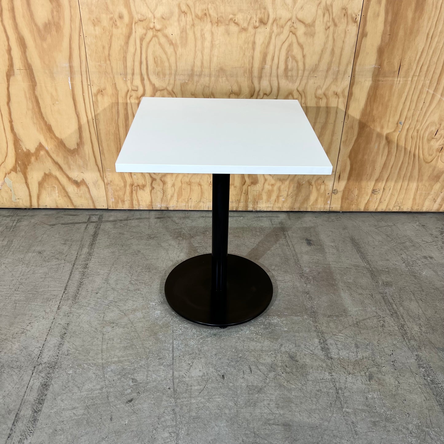 Small White Table with Black Base