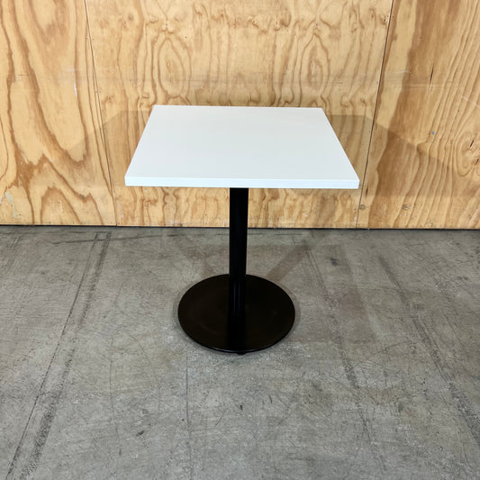 Small White Table with Black Base