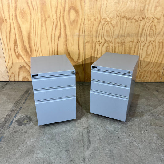 Schiavello Silver 3 Drawer Pedestal