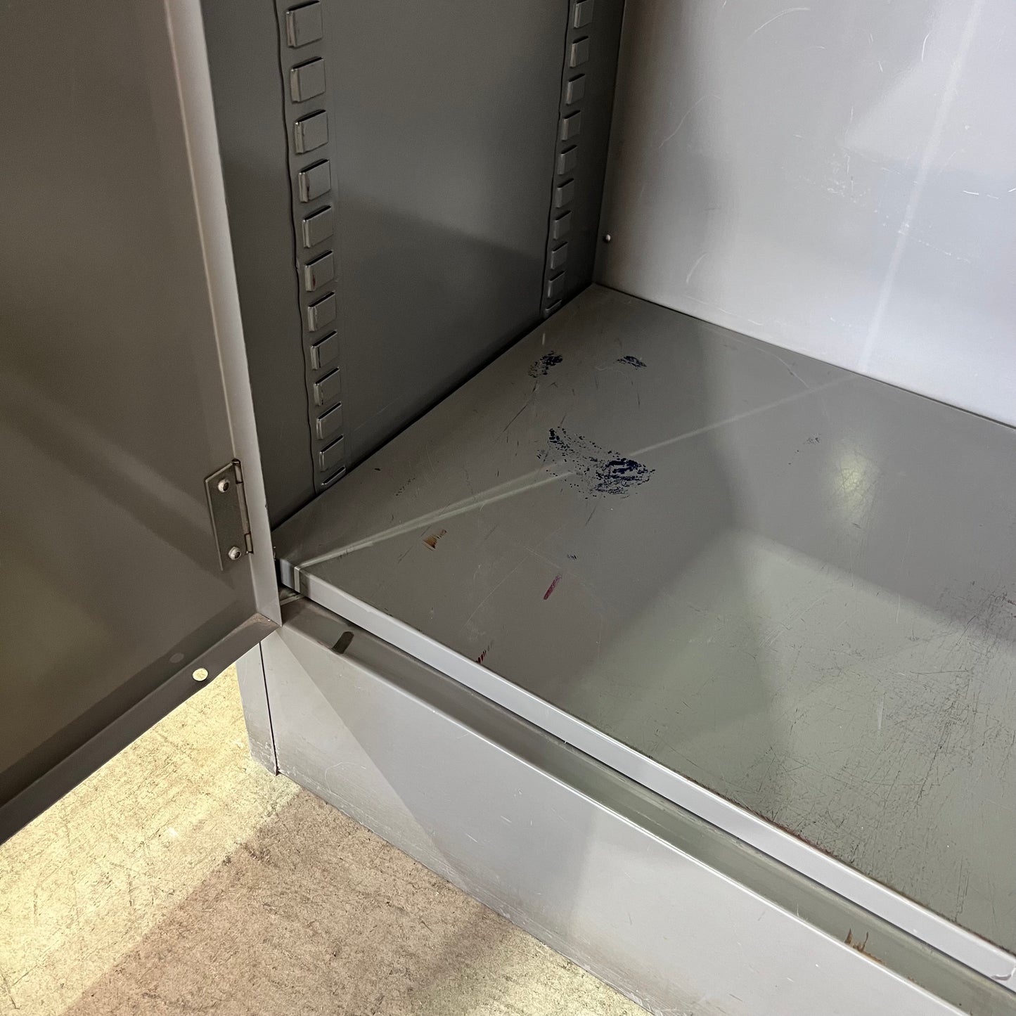 Grey Metal 2 Door Cabinet