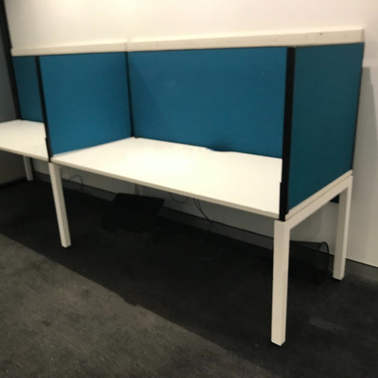 Partitions to suit Fixed height workstation with cable management