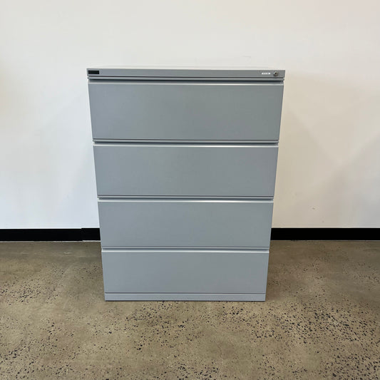Schiavello Wide Filing Cabinet Grey 4 Drawer