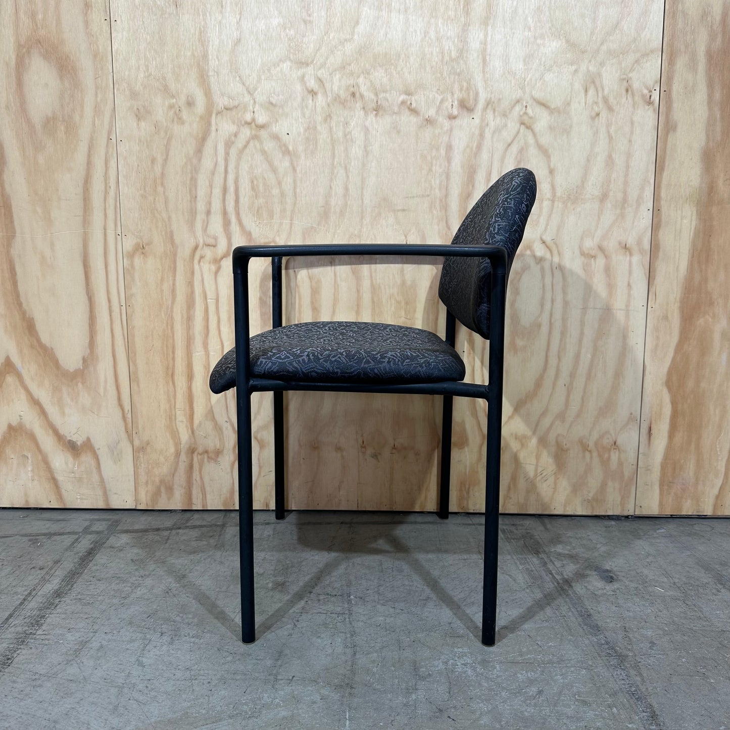 Black and grey visitor chair