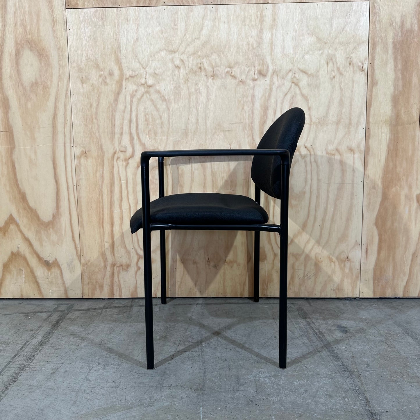 Black stackable visitor chair