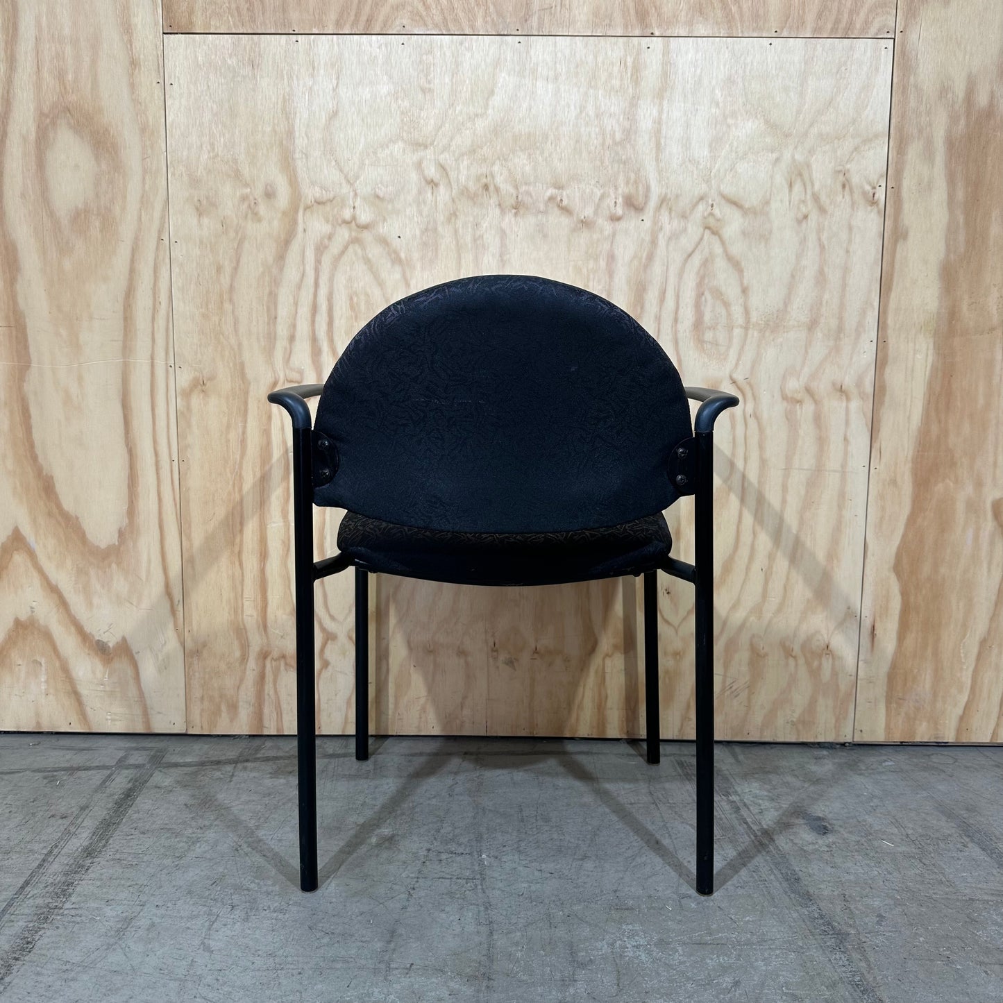 Black stackable visitor chair