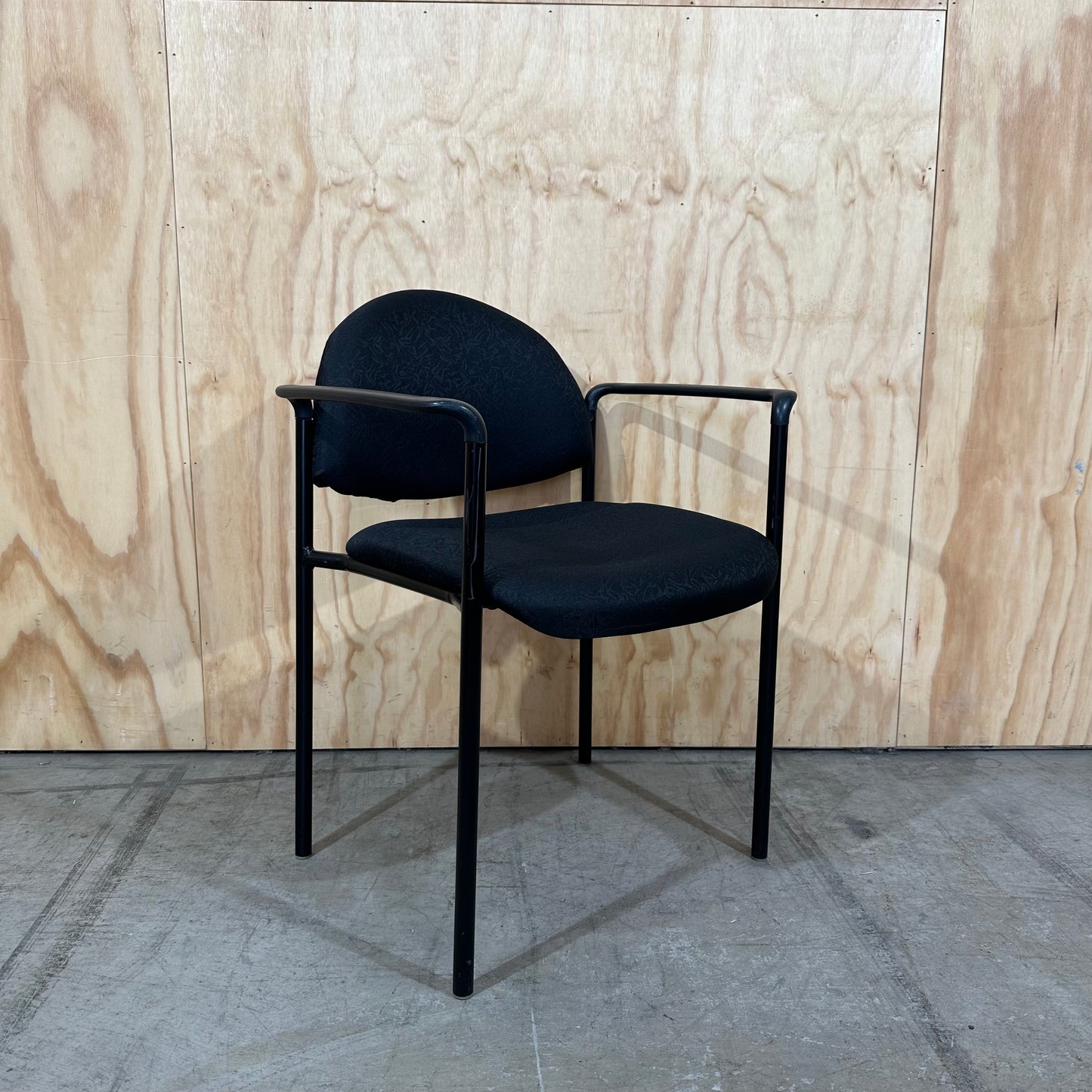 Black stackable visitor chair