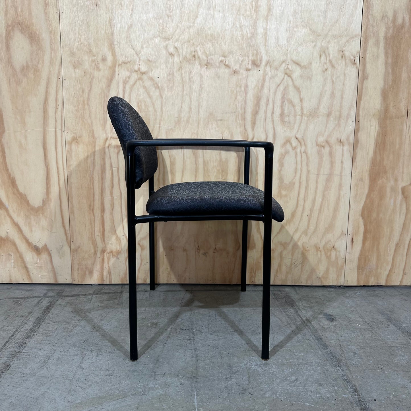 Black and grey visitor chair