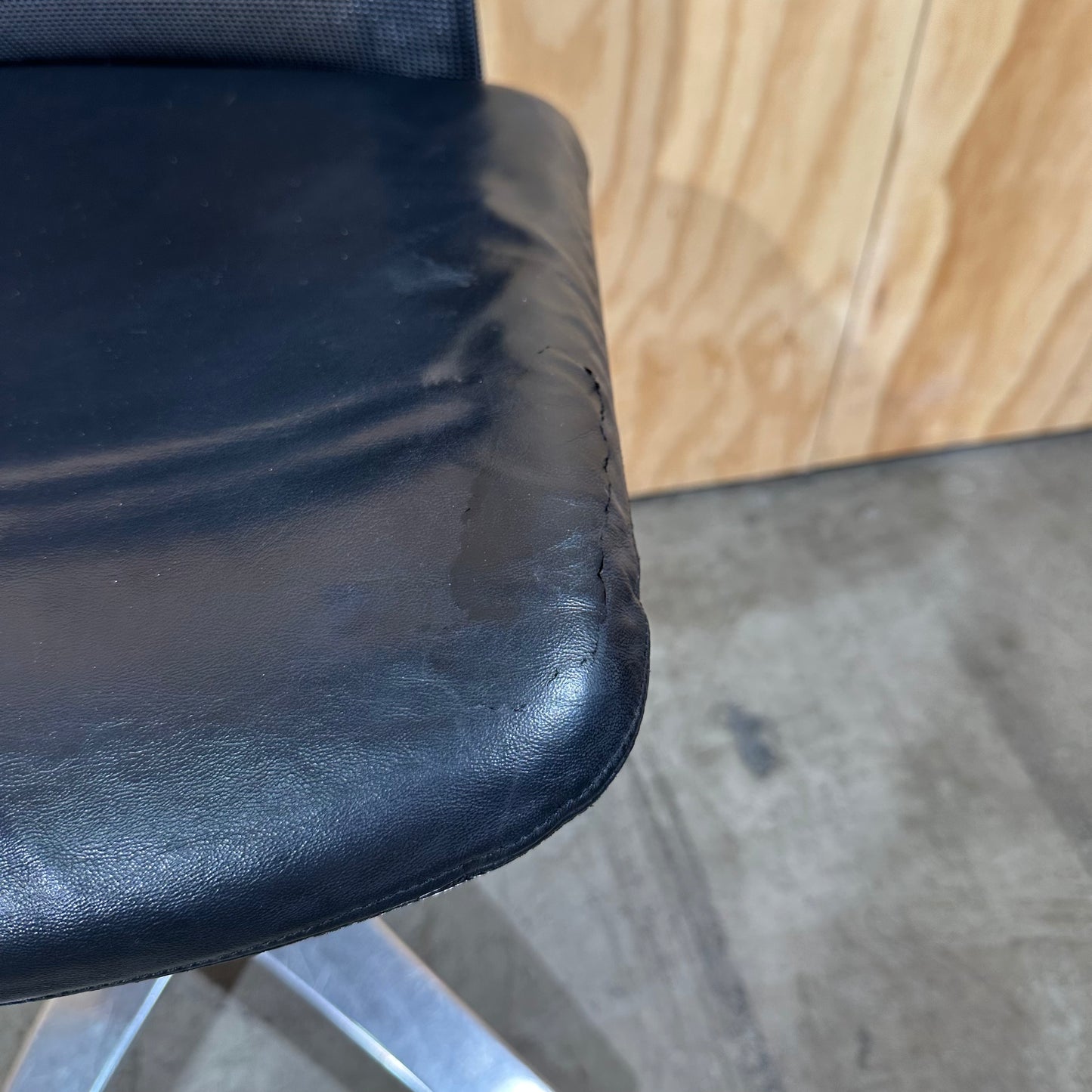 Life Chair by Formway Leather Seat with mesh back