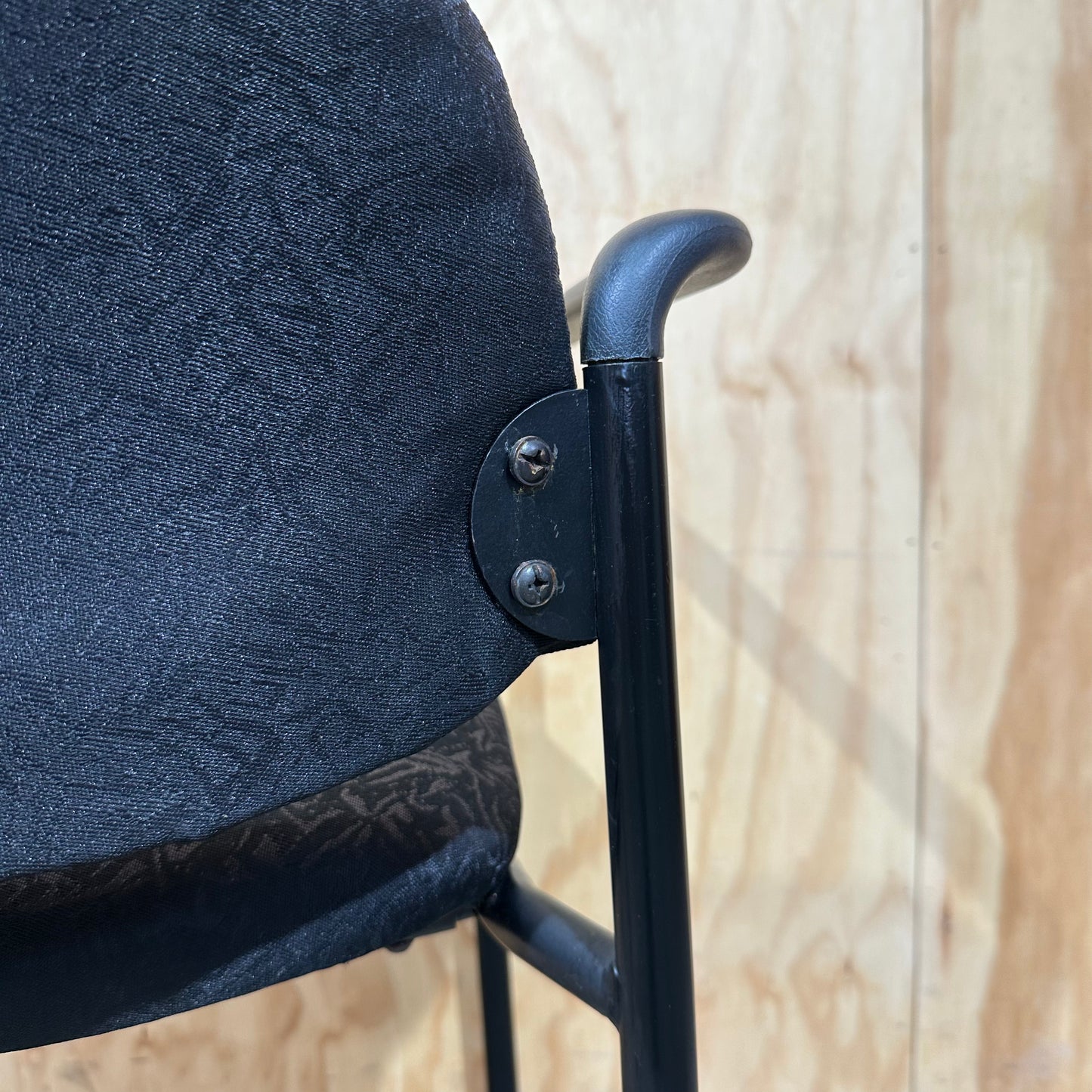 Black and grey visitor chair