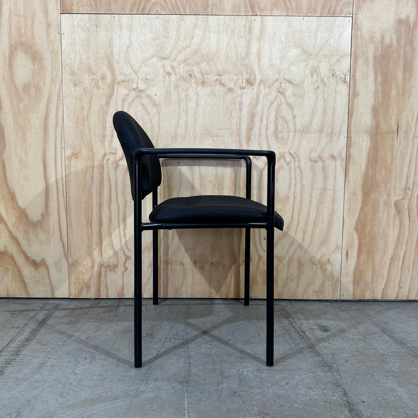 Black stackable visitor chair