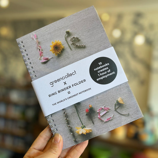 Green Collect Upcycled Notebook - Valentine Picture A5