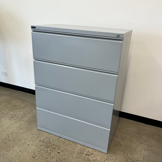 Schiavello Wide Filing Cabinet Grey 4 Drawer
