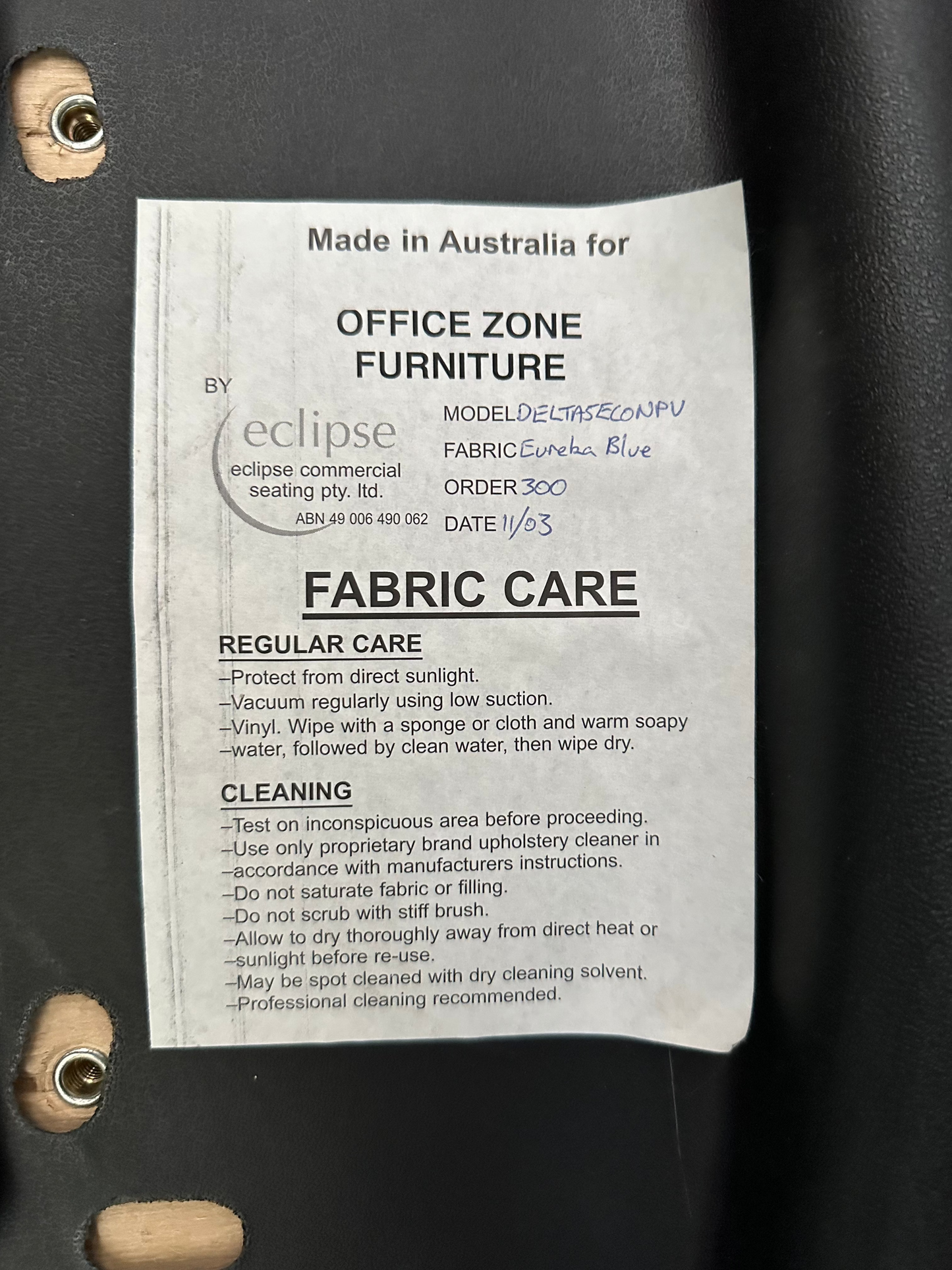 Eclipse Office Chair in Eureka Blue