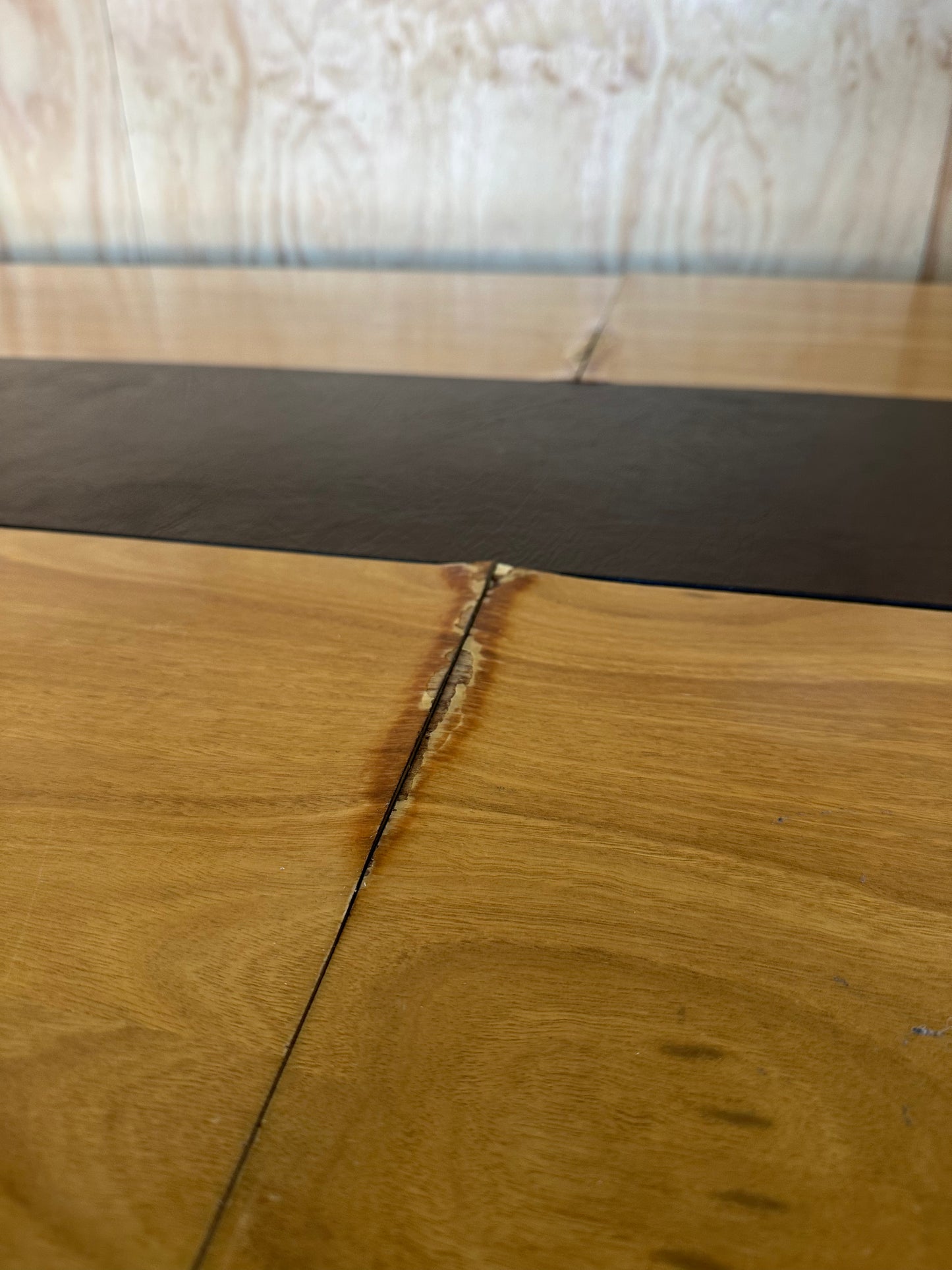 Timber Boardroom Table with Leather Inlay