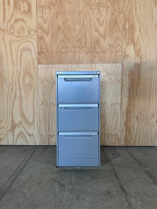 EliteBuilt Three Drawer Grey Filing Cabinet