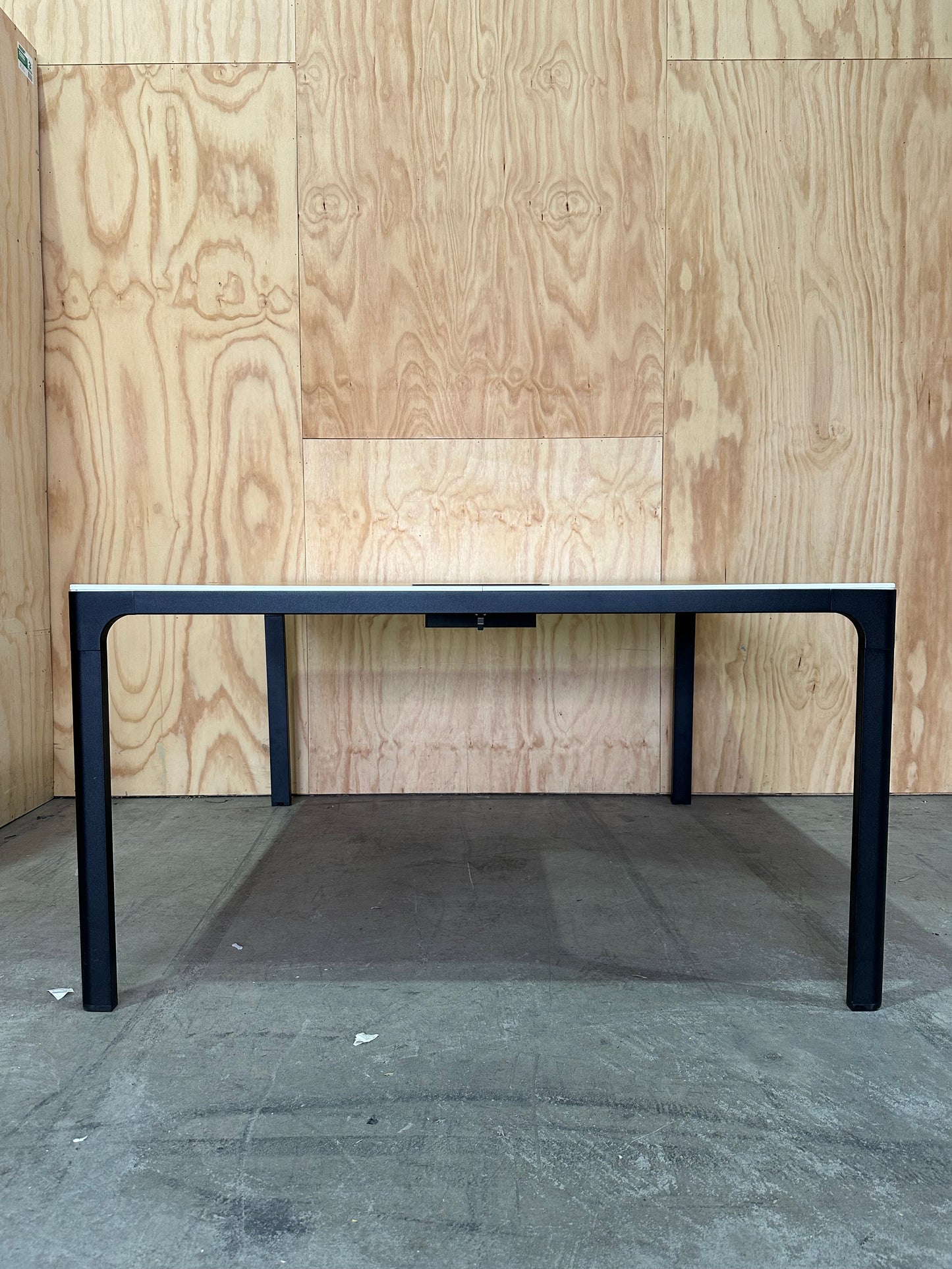 Ikea 'BEKANT' Square Conference Table with cable management net