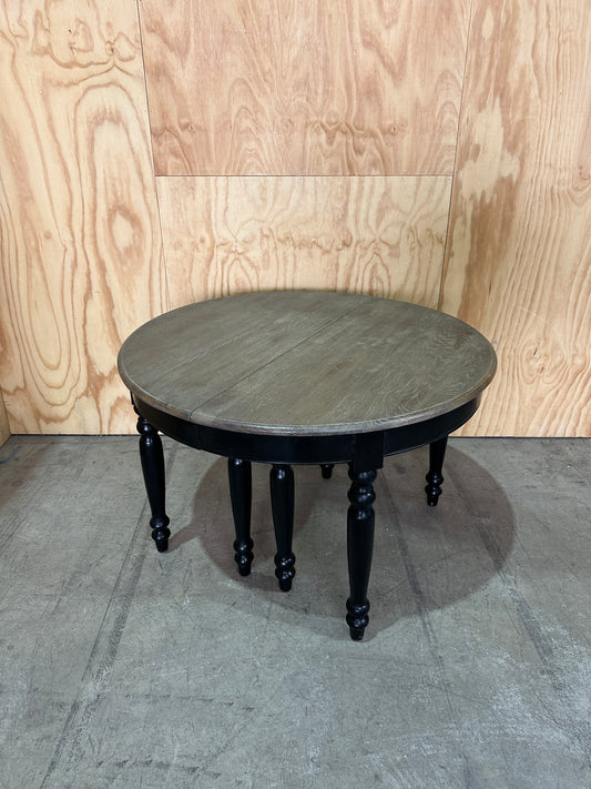 Blanc D'Ivoire Round Wooden Extendable Table