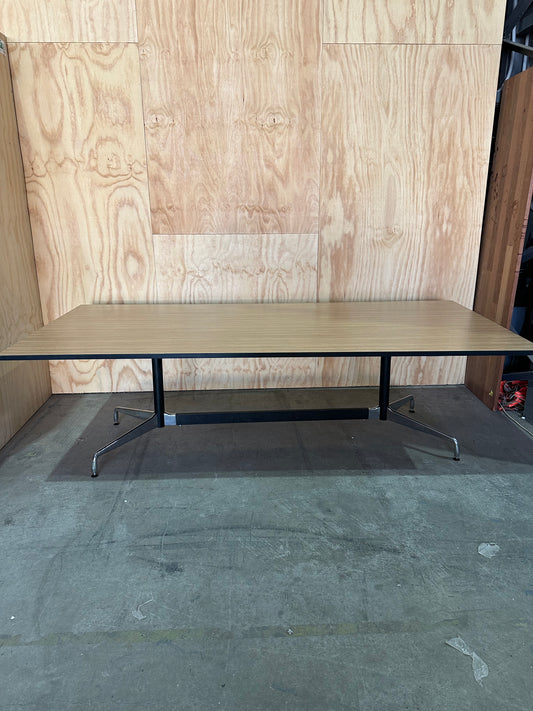 Large Boardroom Table on Original Herman Miller Segment Table Base