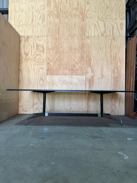 Large Boardroom Table on Original Herman Miller Segment Table Base