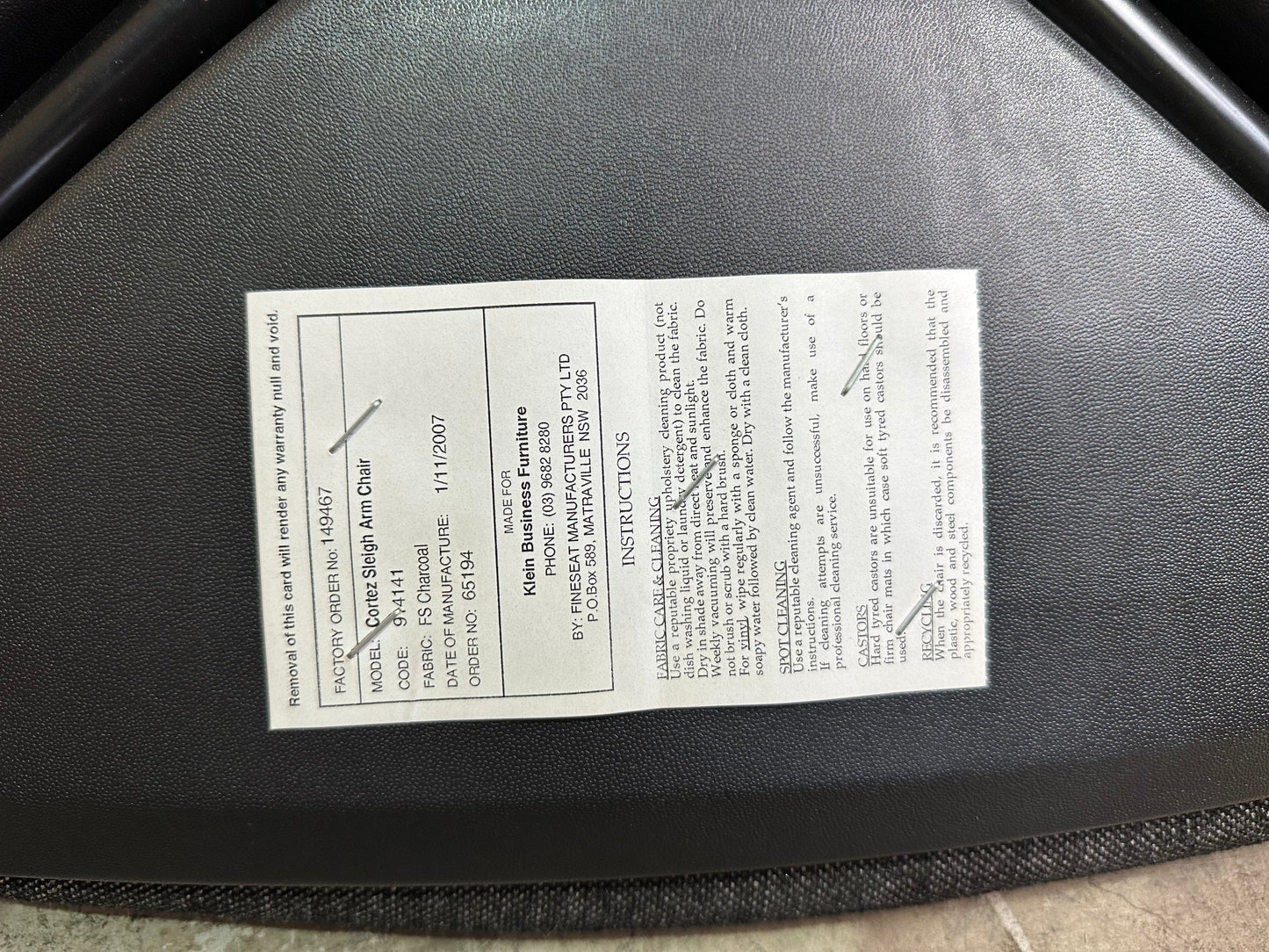 Cortez Sleigh Armchair by Klein