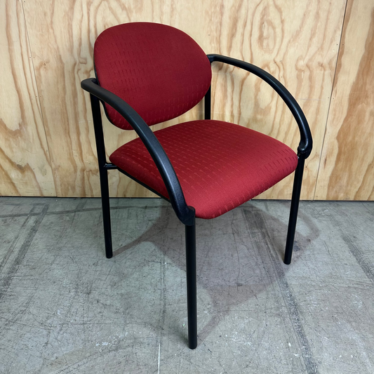 Red Fabric Visitor Chair