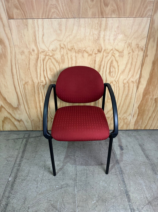 Red Fabric Visitor Chair
