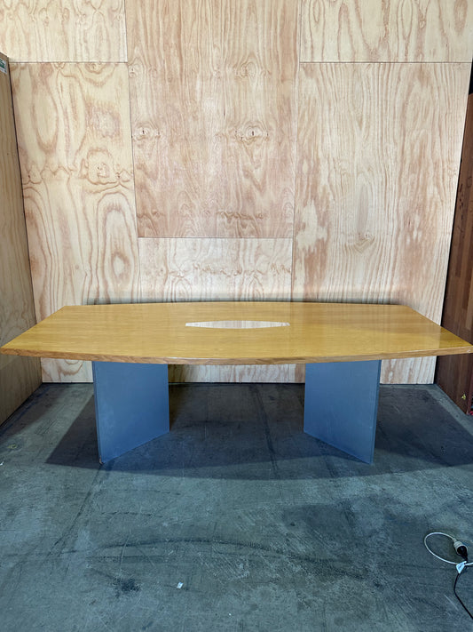 Boardroom table with cable management inlay
