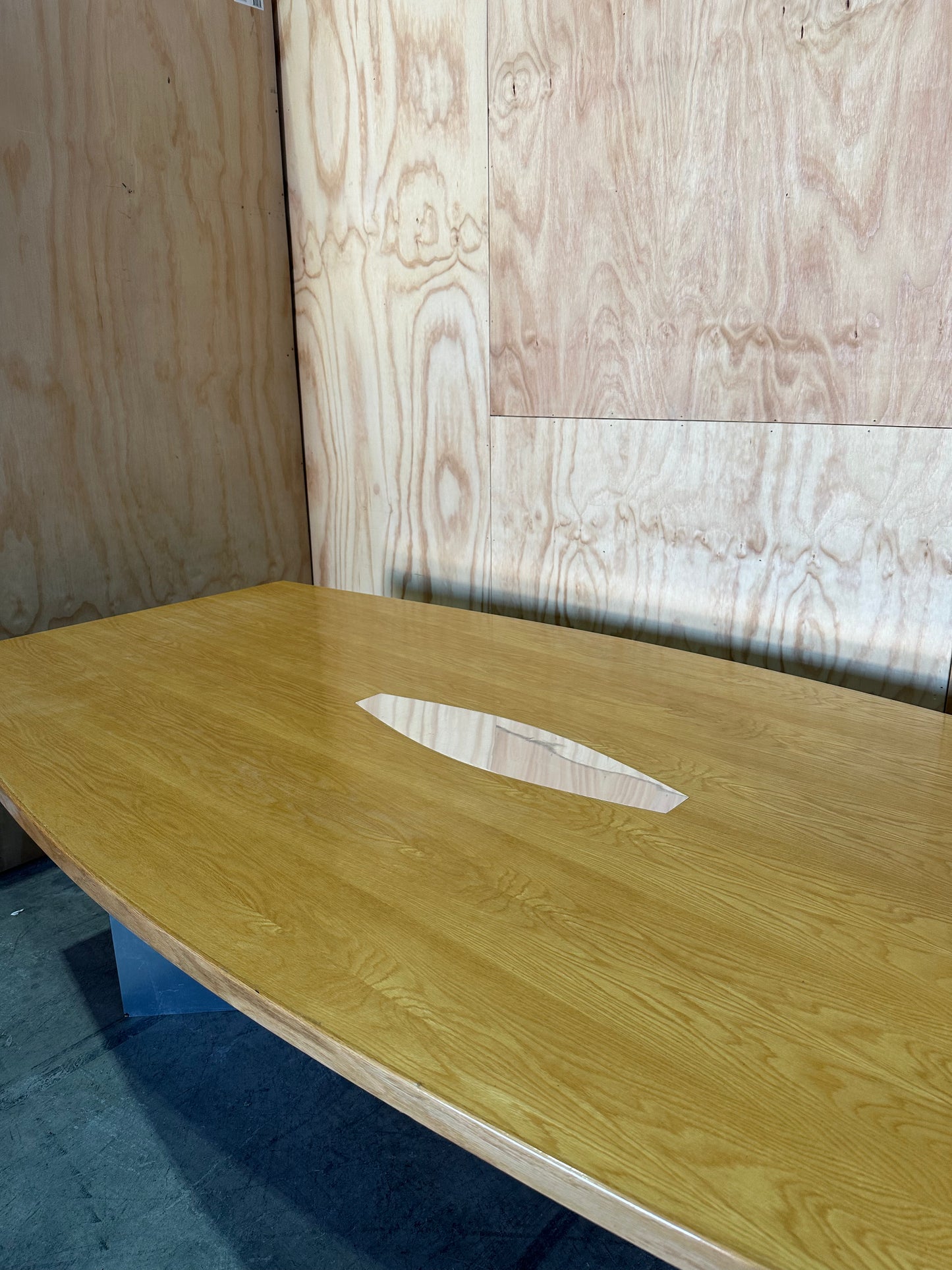Boardroom table with cable management inlay