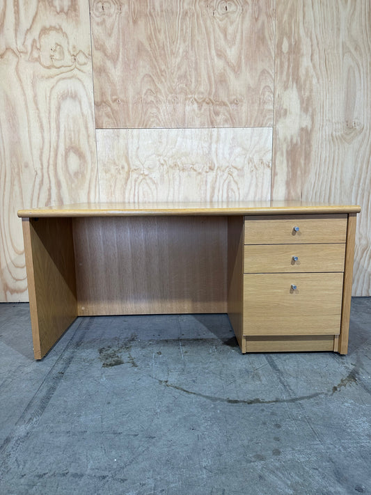 Timber Desk and Drawers