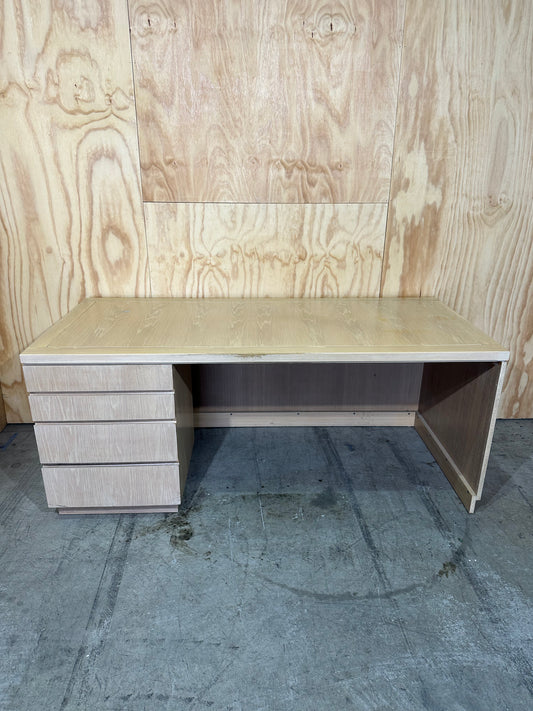 4 Drawer Timber Veneer Desk