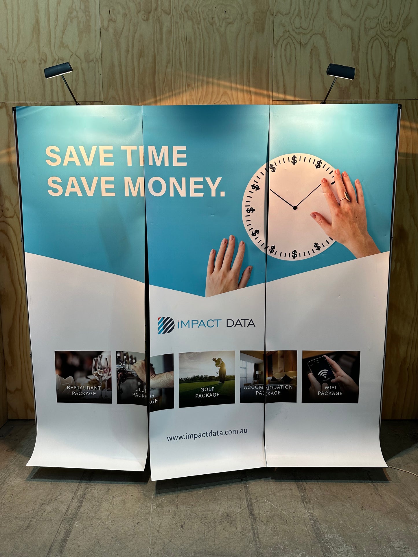 Banner mount with light attachment