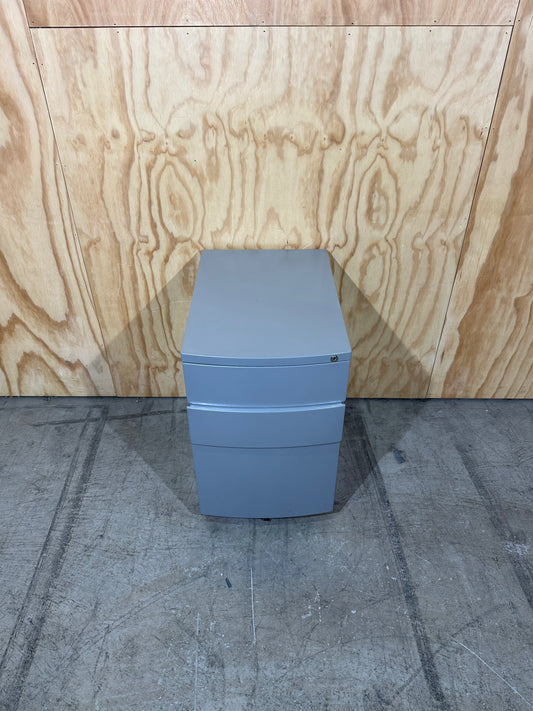 Metal 3 drawer curved pedestal