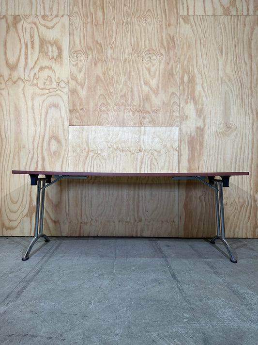 Timber trestle folding table