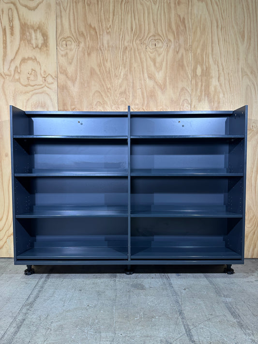 Charcoal Double Length Metal Bookshelf