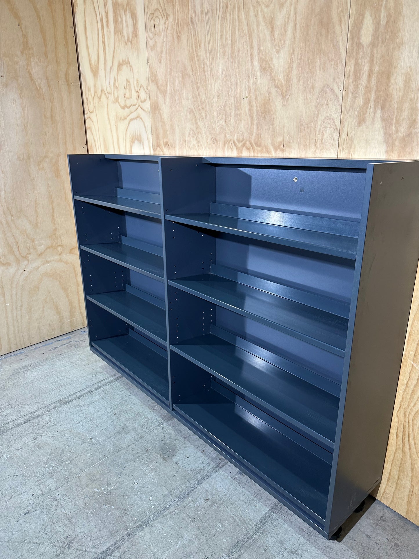 Charcoal Double Length Metal Bookshelf