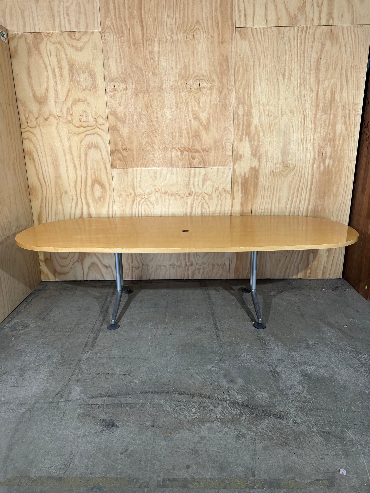 Oval boardroom table