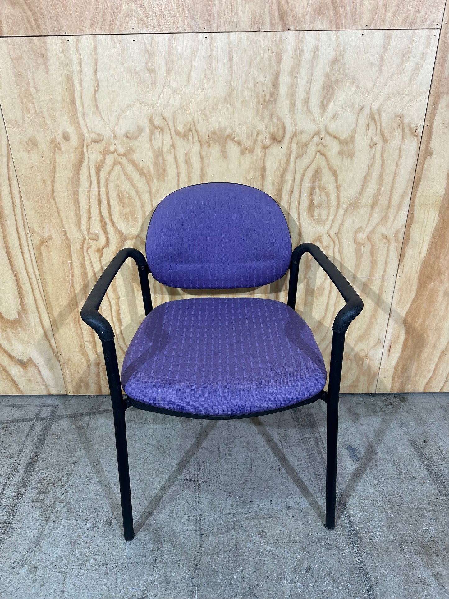 Purple Chair With Triangle Print Fabric