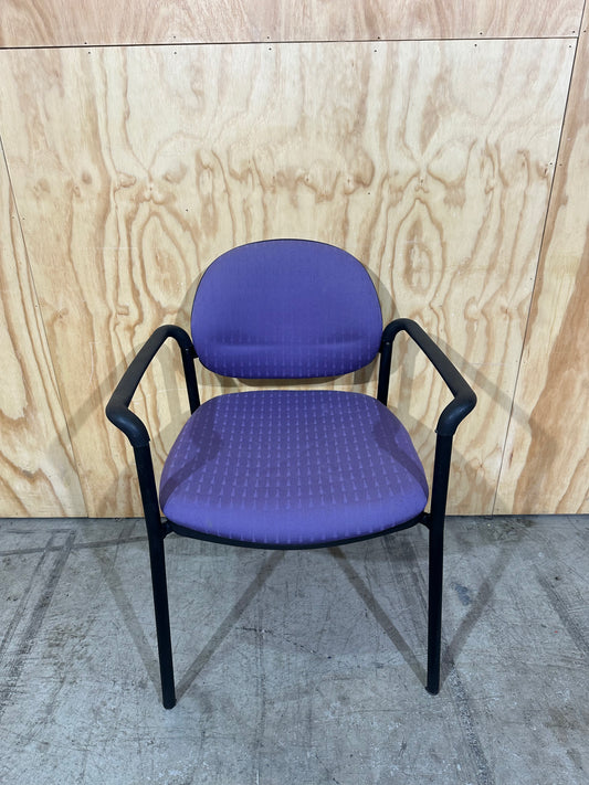 Purple Chair With Triangle Print Fabric