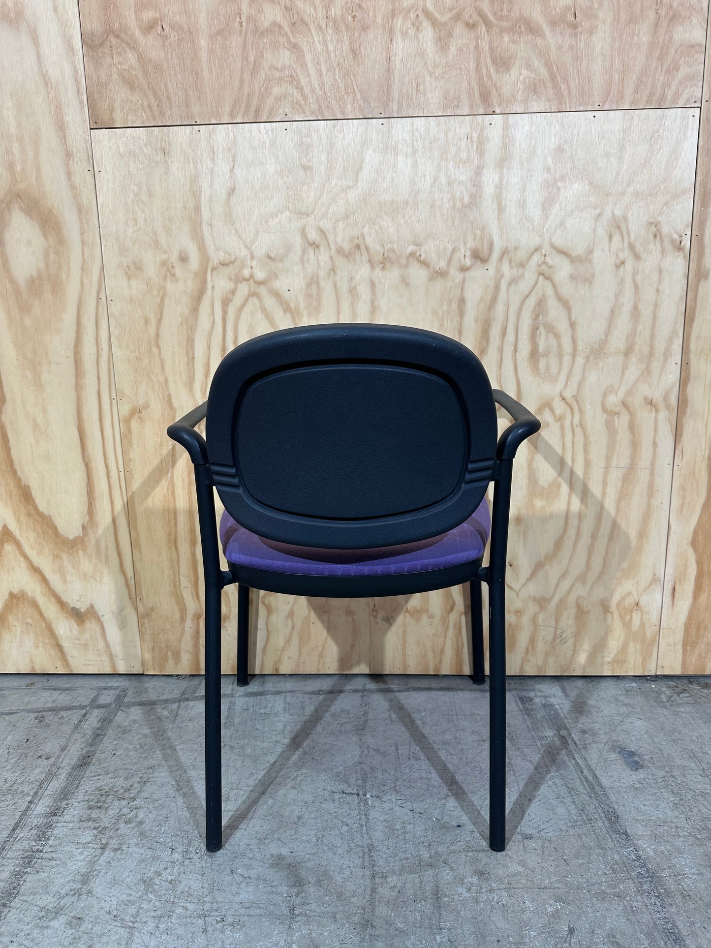 Purple Chair With Triangle Print Fabric