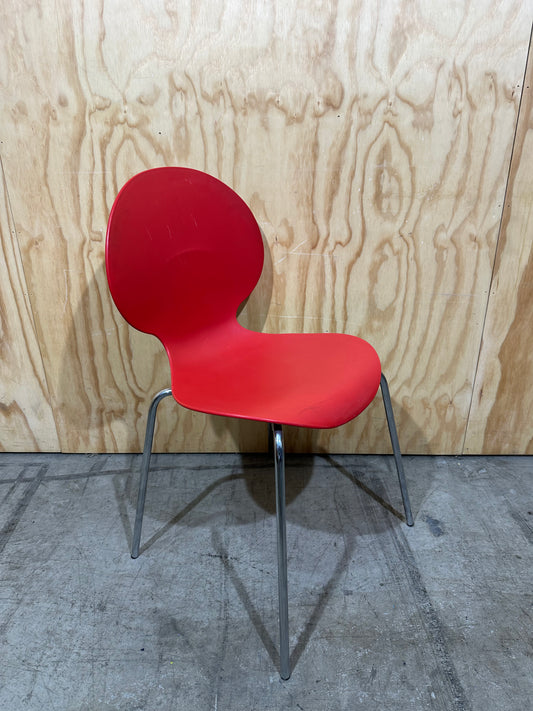 Galvano Tecnica stacker chair red