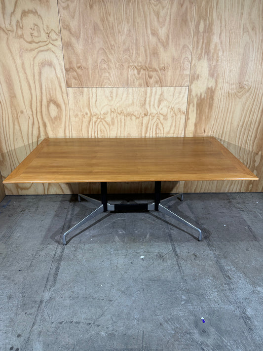 Eames meeting table with wood veneer