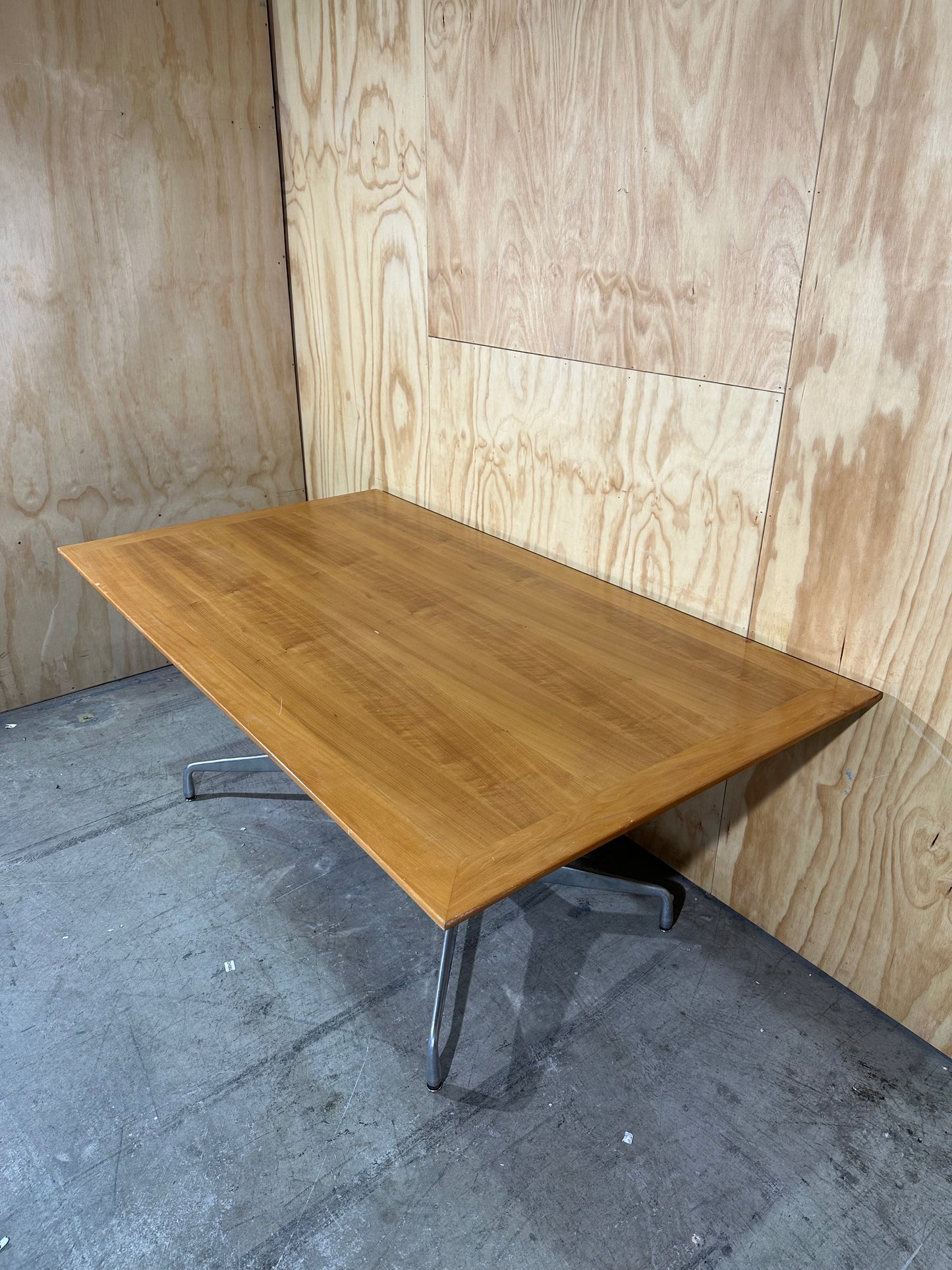 Eames meeting table with wood veneer