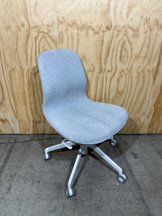 Light grey office swivel chair on castors